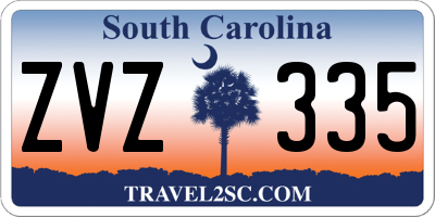 SC license plate ZVZ335