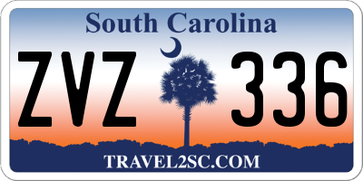 SC license plate ZVZ336