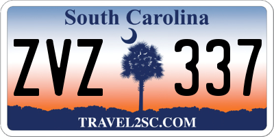 SC license plate ZVZ337