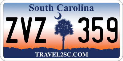 SC license plate ZVZ359
