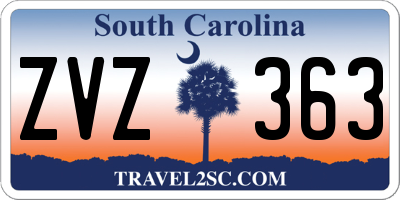SC license plate ZVZ363