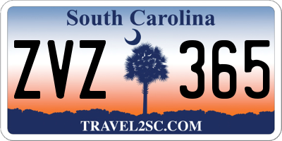 SC license plate ZVZ365