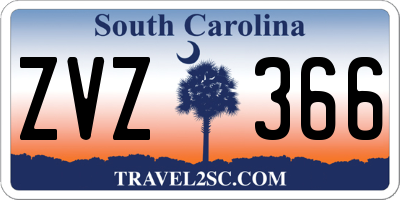 SC license plate ZVZ366
