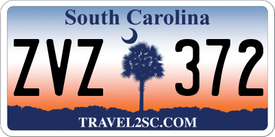 SC license plate ZVZ372