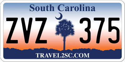 SC license plate ZVZ375