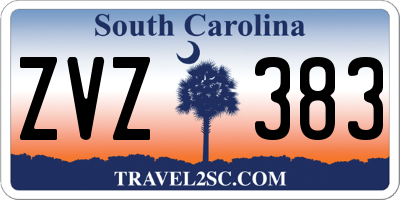 SC license plate ZVZ383