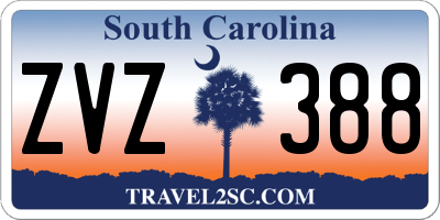 SC license plate ZVZ388