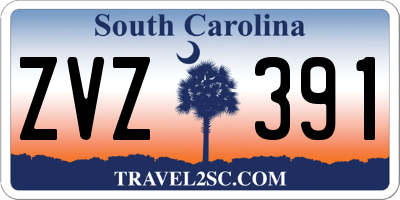 SC license plate ZVZ391