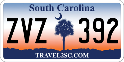 SC license plate ZVZ392