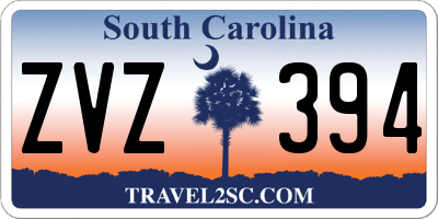 SC license plate ZVZ394