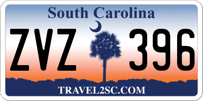 SC license plate ZVZ396