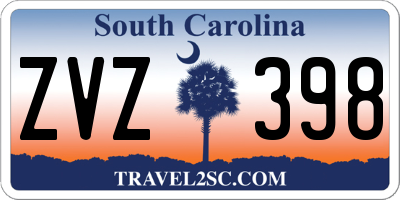 SC license plate ZVZ398