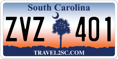SC license plate ZVZ401