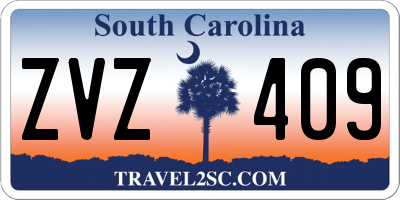 SC license plate ZVZ409