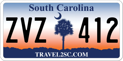 SC license plate ZVZ412
