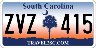 SC license plate ZVZ415