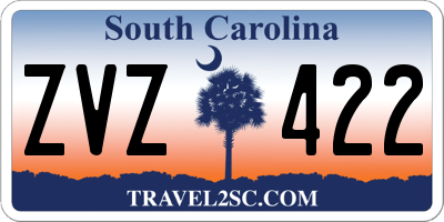 SC license plate ZVZ422