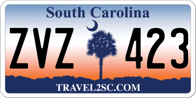 SC license plate ZVZ423