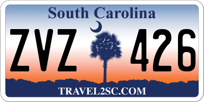 SC license plate ZVZ426