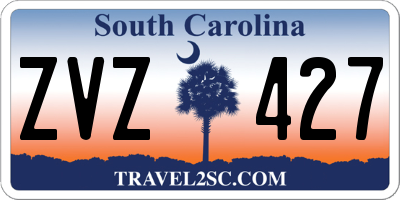 SC license plate ZVZ427