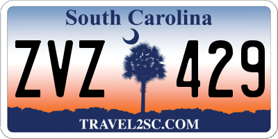 SC license plate ZVZ429