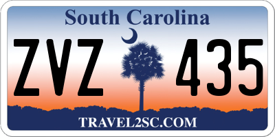 SC license plate ZVZ435