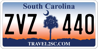 SC license plate ZVZ440