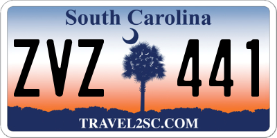 SC license plate ZVZ441
