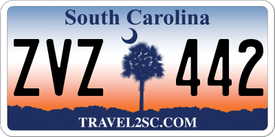 SC license plate ZVZ442