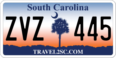 SC license plate ZVZ445