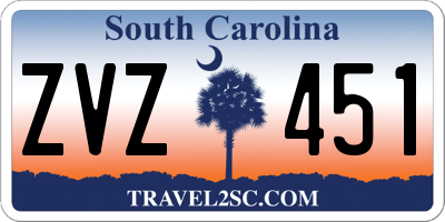 SC license plate ZVZ451