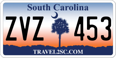 SC license plate ZVZ453