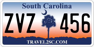 SC license plate ZVZ456