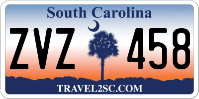 SC license plate ZVZ458