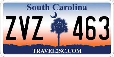 SC license plate ZVZ463