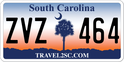 SC license plate ZVZ464