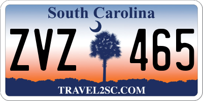 SC license plate ZVZ465