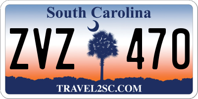 SC license plate ZVZ470