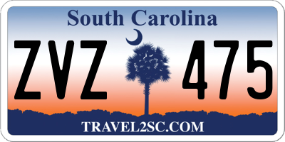 SC license plate ZVZ475