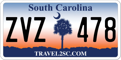 SC license plate ZVZ478