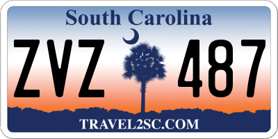 SC license plate ZVZ487