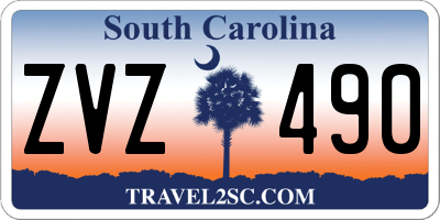 SC license plate ZVZ490