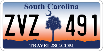 SC license plate ZVZ491