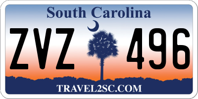 SC license plate ZVZ496