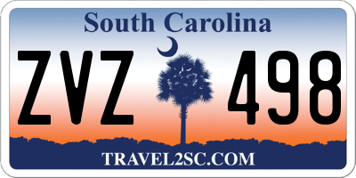SC license plate ZVZ498