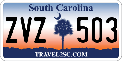 SC license plate ZVZ503
