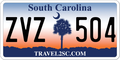 SC license plate ZVZ504