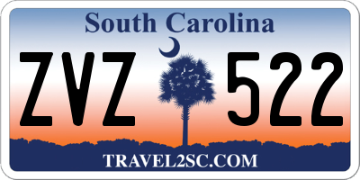 SC license plate ZVZ522
