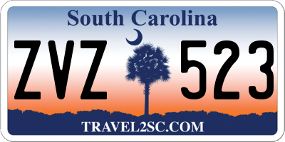 SC license plate ZVZ523