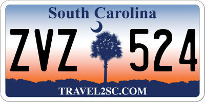 SC license plate ZVZ524